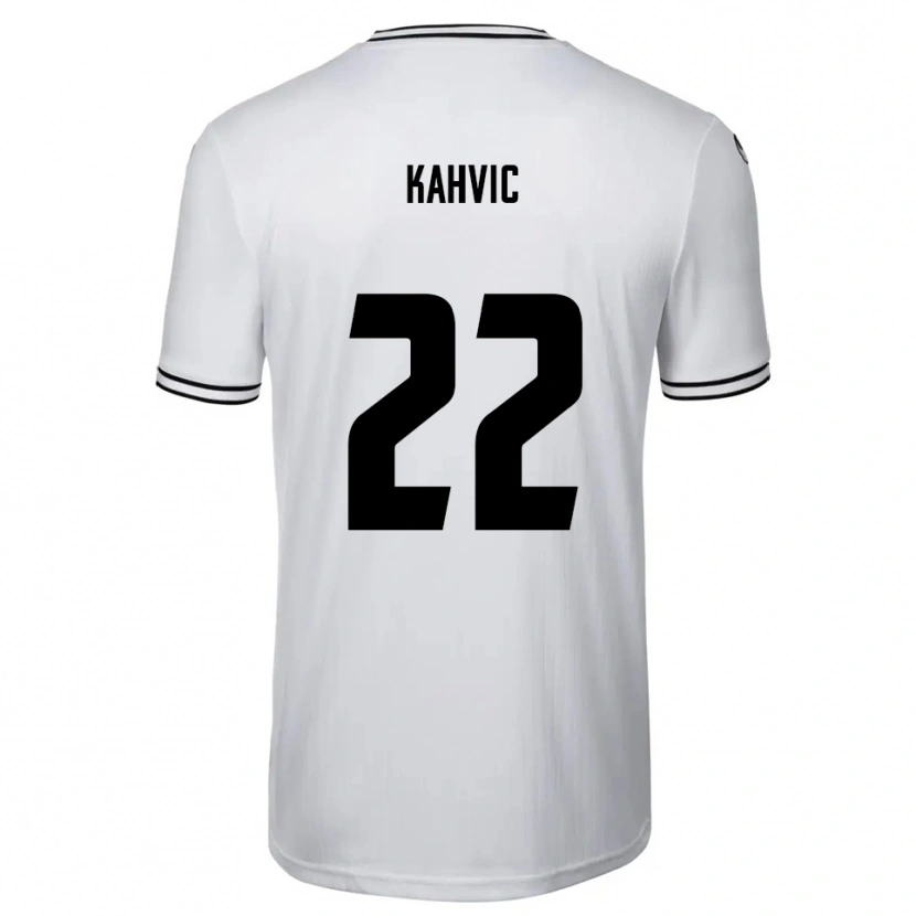 Danxen Män Aleksandar Kahvic #22 Vit Svart Hemmatröja Matchtröjor 2025/26 Tröjor T-Tröja