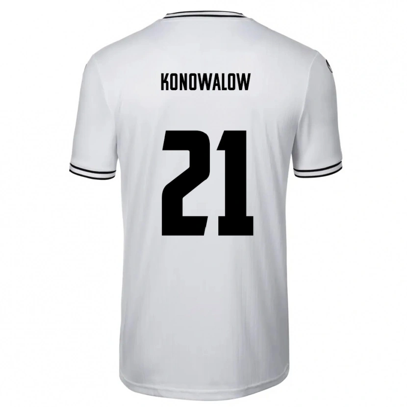 Danxen Män Stefan Konowalow #21 Vit Svart Hemmatröja Matchtröjor 2025/26 Tröjor T-Tröja