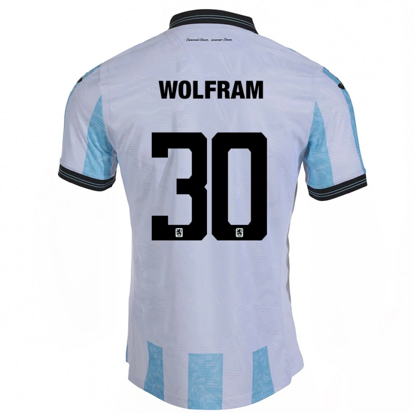 Danxen Män Maximilian Wolfram #30 Vit Himmelsblå Hemmatröja Matchtröjor 2025/26 Tröjor T-Tröja