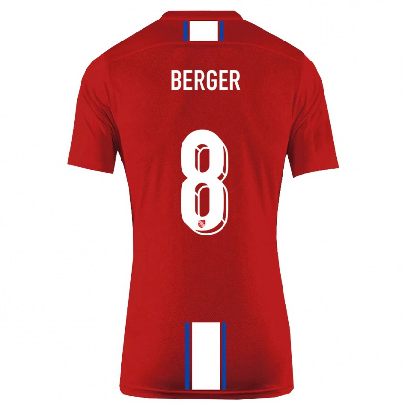 Danxen Män Johann Berger #8 Röd Vit Hemmatröja Matchtröjor 2025/26 Tröjor T-Tröja