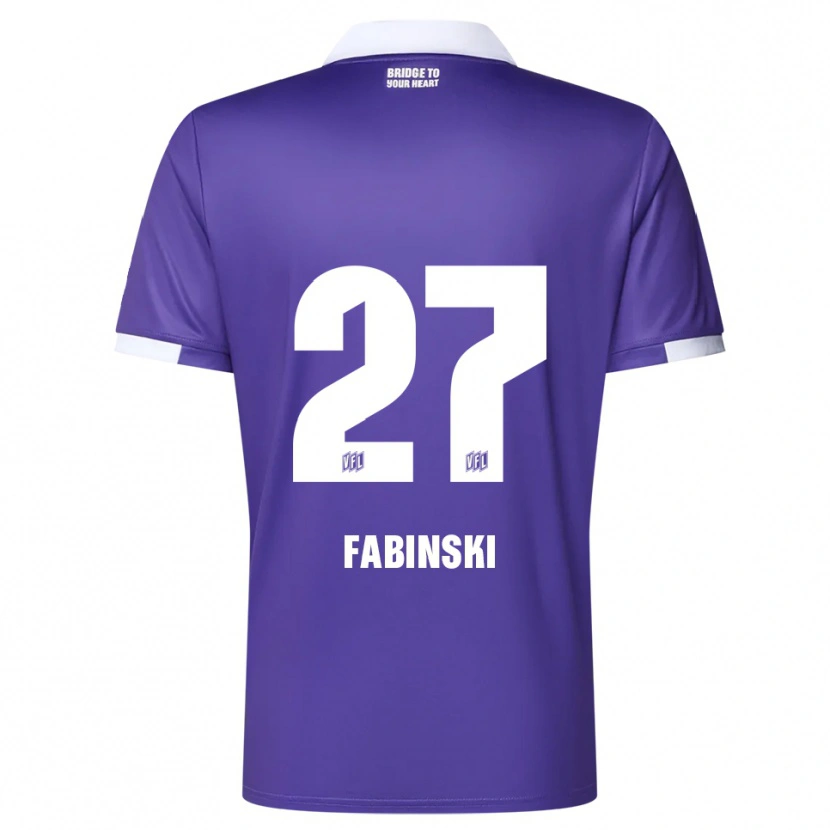 Danxen Män Robin Fabinski #27 Lila Vit Hemmatröja Matchtröjor 2025/26 Tröjor T-Tröja