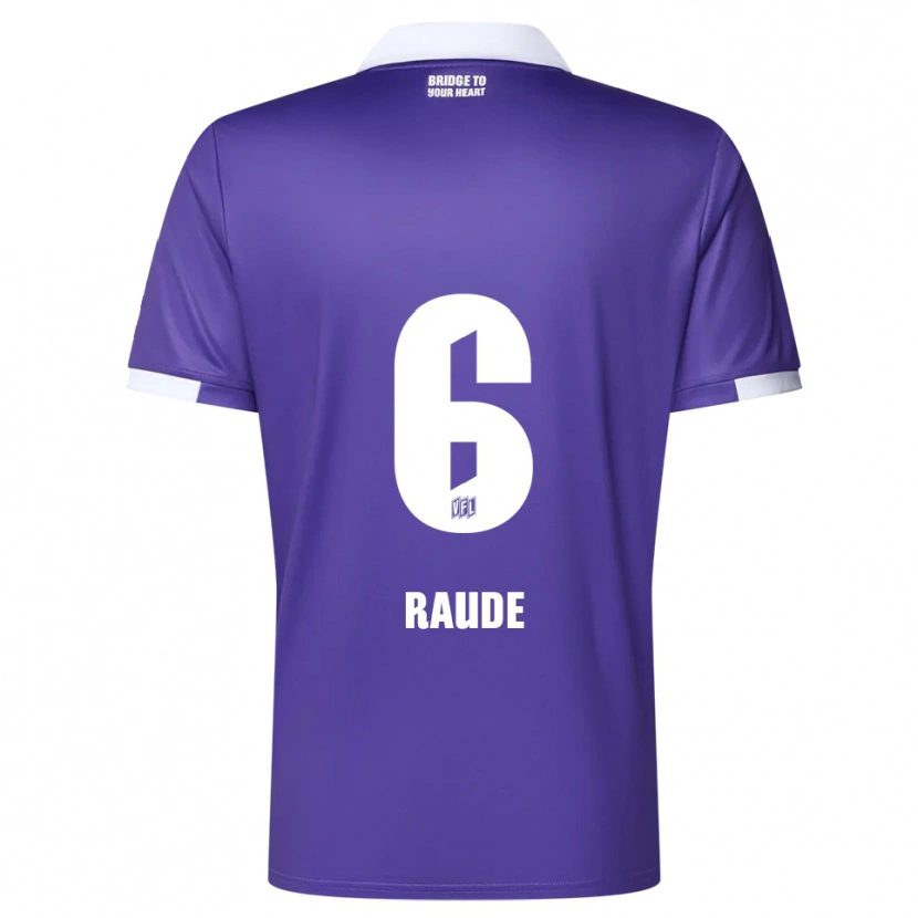 Danxen Män Sven Raude #6 Lila Vit Hemmatröja Matchtröjor 2025/26 Tröjor T-Tröja