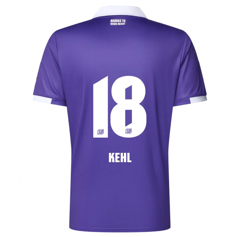 Danxen Män Lars Kehl #18 Lila Vit Hemmatröja Matchtröjor 2025/26 Tröjor T-Tröja
