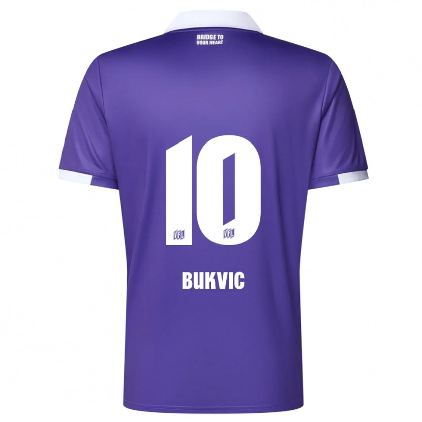 Danxen Män Adem Bukvic #10 Lila Vit Hemmatröja Matchtröjor 2025/26 Tröjor T-Tröja