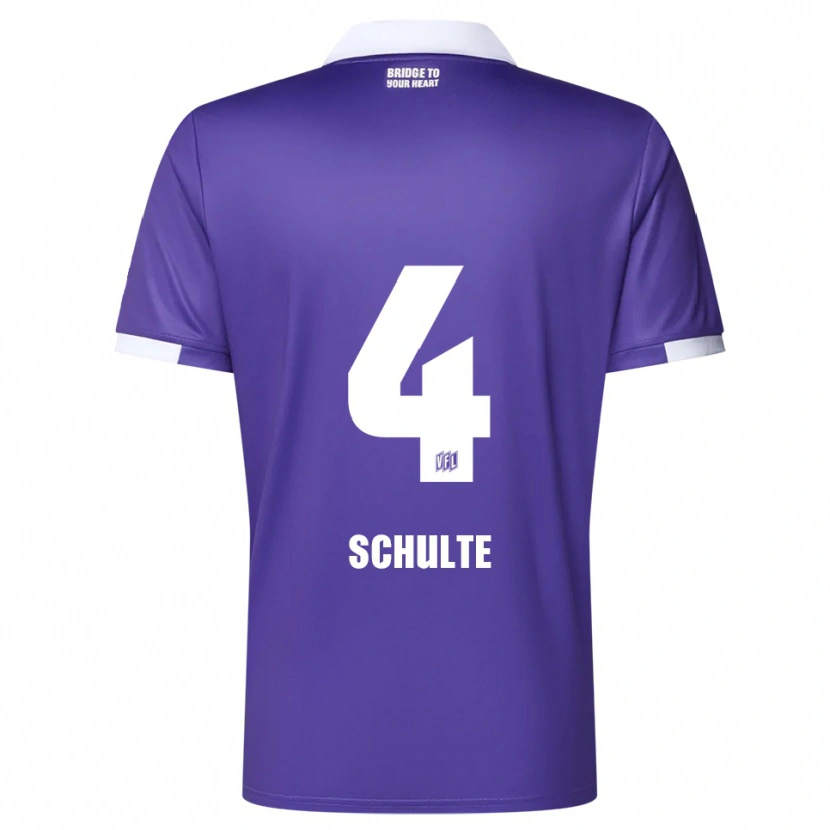 Danxen Män Henry Schulte #4 Lila Vit Hemmatröja Matchtröjor 2025/26 Tröjor T-Tröja