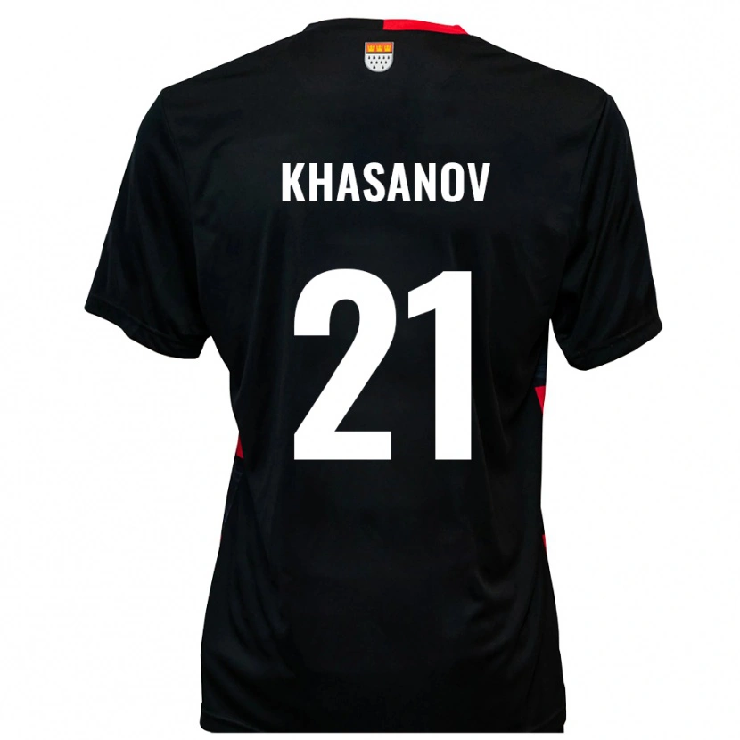 Danxen Män Denys Khasanov #21 Svart Röd Hemmatröja Matchtröjor 2025/26 Tröjor T-Tröja