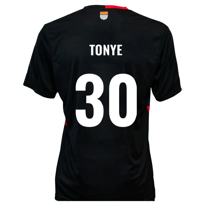 Danxen Män Yannick Tonye #30 Svart Röd Hemmatröja Matchtröjor 2025/26 Tröjor T-Tröja