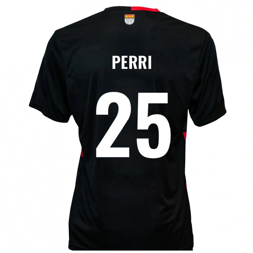 Danxen Män Diego Perri #25 Svart Röd Hemmatröja Matchtröjor 2025/26 Tröjor T-Tröja