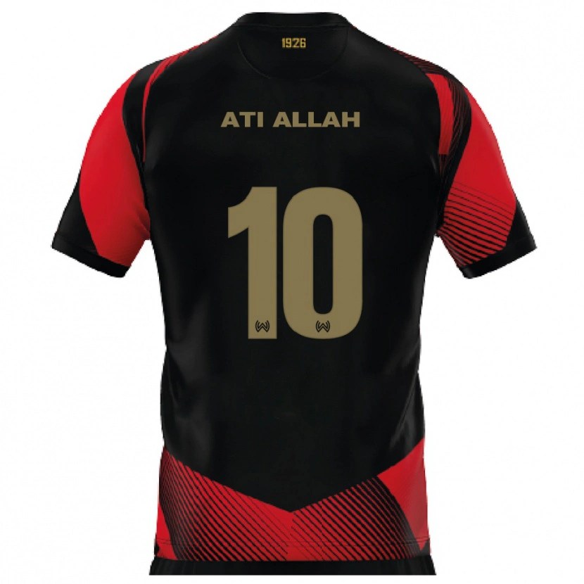 Danxen Män Ibrahim Ati Allah #10 Svart Röd Hemmatröja Matchtröjor 2025/26 Tröjor T-Tröja