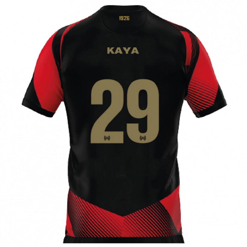 Danxen Män Fatih Kaya #29 Svart Röd Hemmatröja Matchtröjor 2025/26 Tröjor T-Tröja