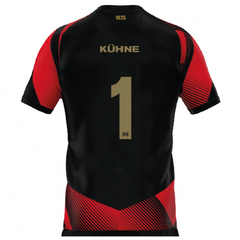 Danxen Män Lars Kühne #1 Svart Röd Hemmatröja Matchtröjor 2025/26 Tröjor T-Tröja