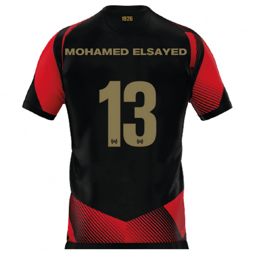 Danxen Män Samir Mohamed Elsayed #13 Svart Röd Hemmatröja Matchtröjor 2025/26 Tröjor T-Tröja