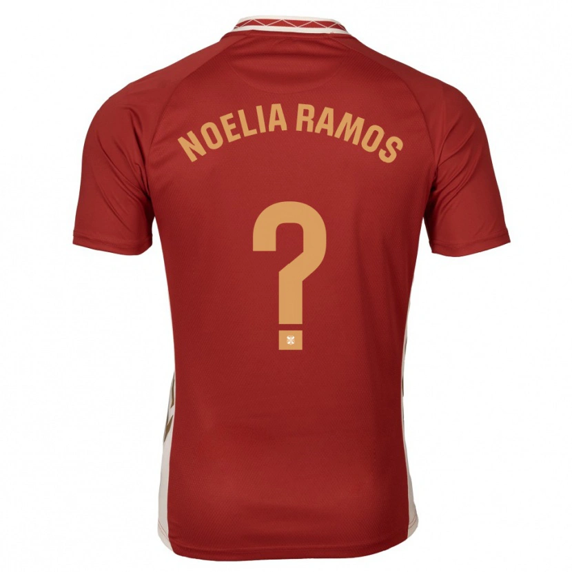 Danxen Män Noelia Ramos Álvarez #0 Vinröd Guld Bortatröja Matchtröjor 2025/26 Tröjor T-Tröja