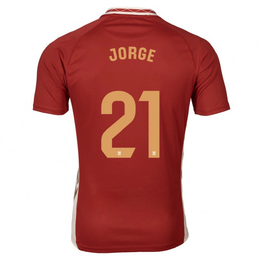 Danxen Män Jeremy Jorge #21 Vinröd Guld Bortatröja Matchtröjor 2025/26 Tröjor T-Tröja