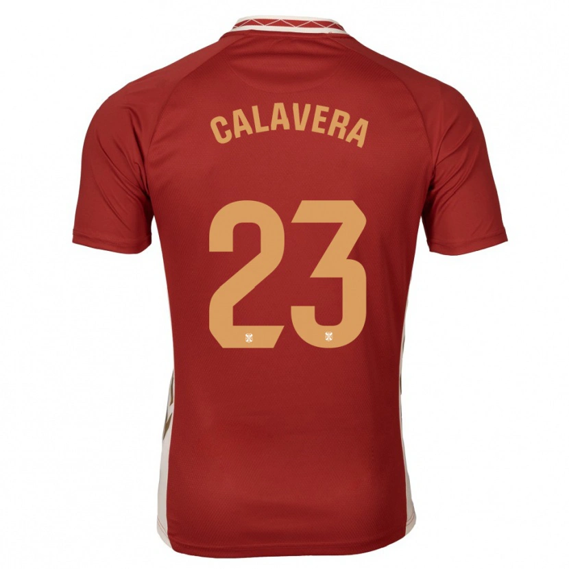 Danxen Män Josep Calavera #23 Vinröd Guld Bortatröja Matchtröjor 2025/26 Tröjor T-Tröja