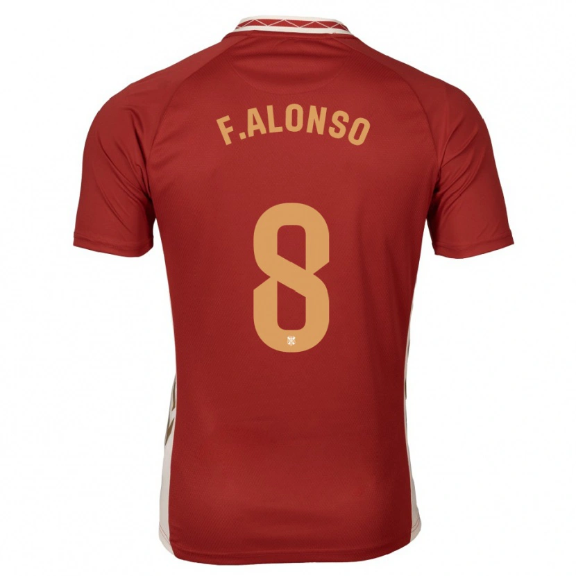 Danxen Män Félix Alonso #8 Vinröd Guld Bortatröja Matchtröjor 2025/26 Tröjor T-Tröja