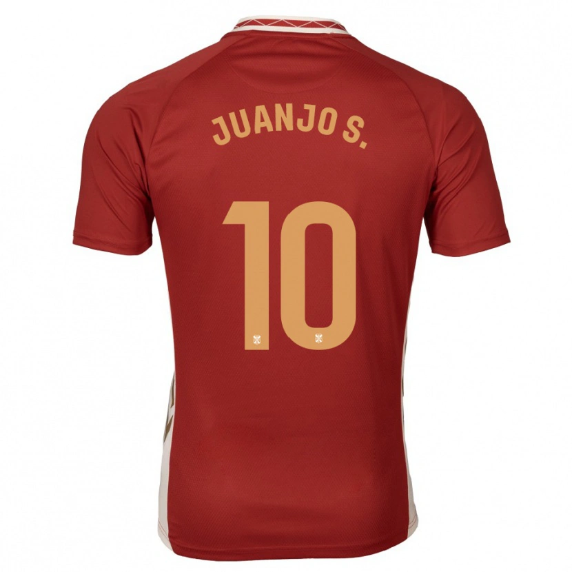 Danxen Män Juanjo Sánchez #10 Vinröd Guld Bortatröja Matchtröjor 2025/26 Tröjor T-Tröja