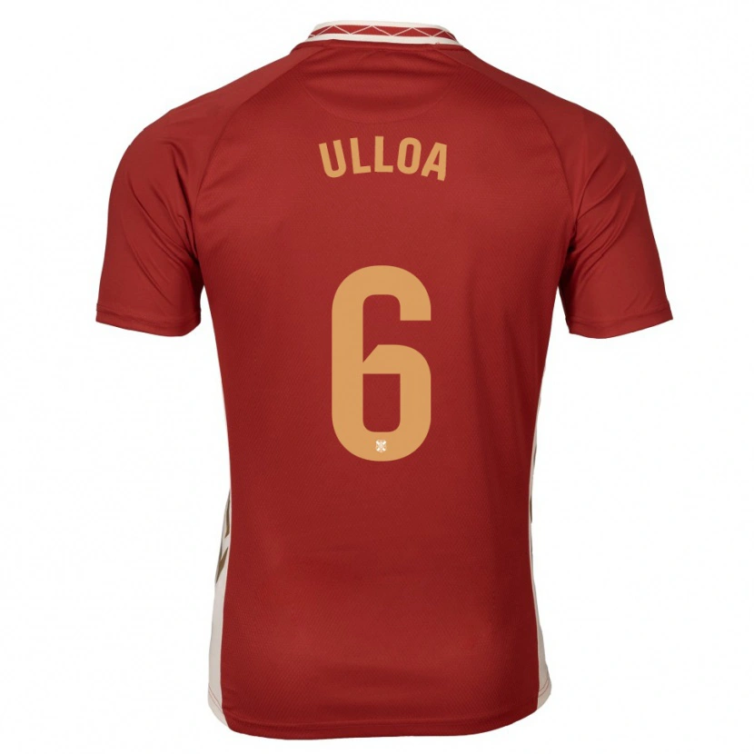 Danxen Män Alberto Ulloa #6 Vinröd Guld Bortatröja Matchtröjor 2025/26 Tröjor T-Tröja