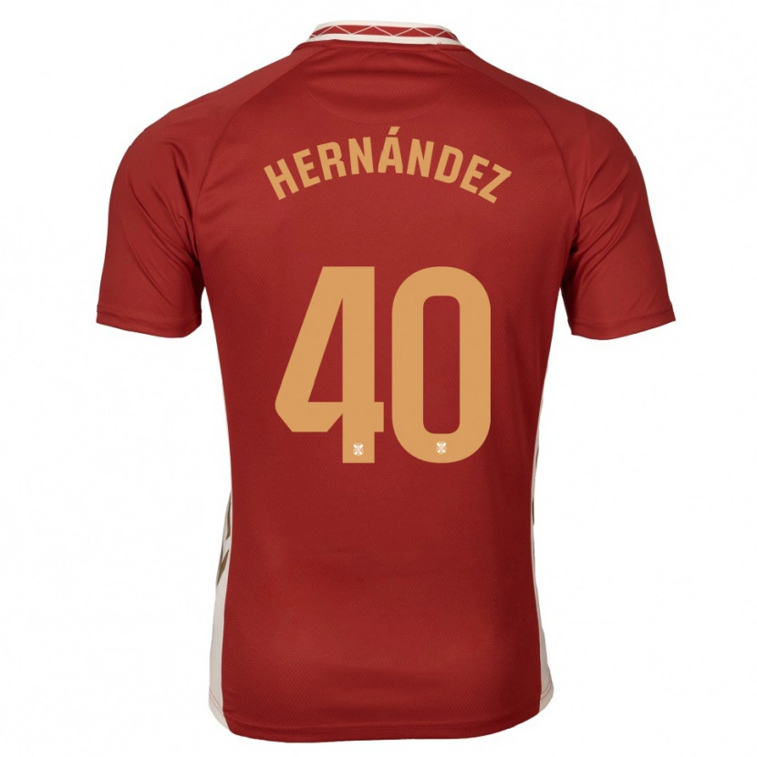 Danxen Män Christian Hernández #40 Vinröd Guld Bortatröja Matchtröjor 2025/26 Tröjor T-Tröja