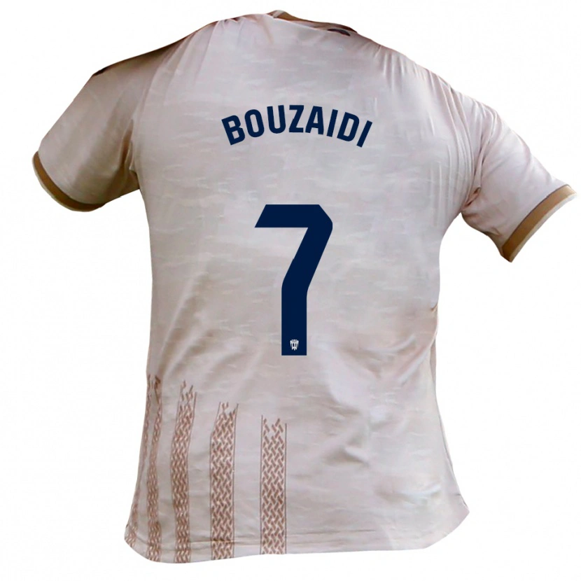 Danxen Män Simo Bouzaidi #7 Benvit Brun Bortatröja Matchtröjor 2025/26 Tröjor T-Tröja