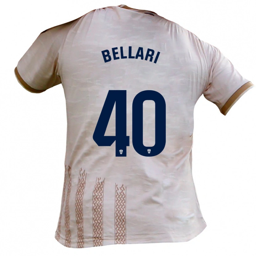 Danxen Män Hamza Bellari #40 Benvit Brun Bortatröja Matchtröjor 2025/26 Tröjor T-Tröja