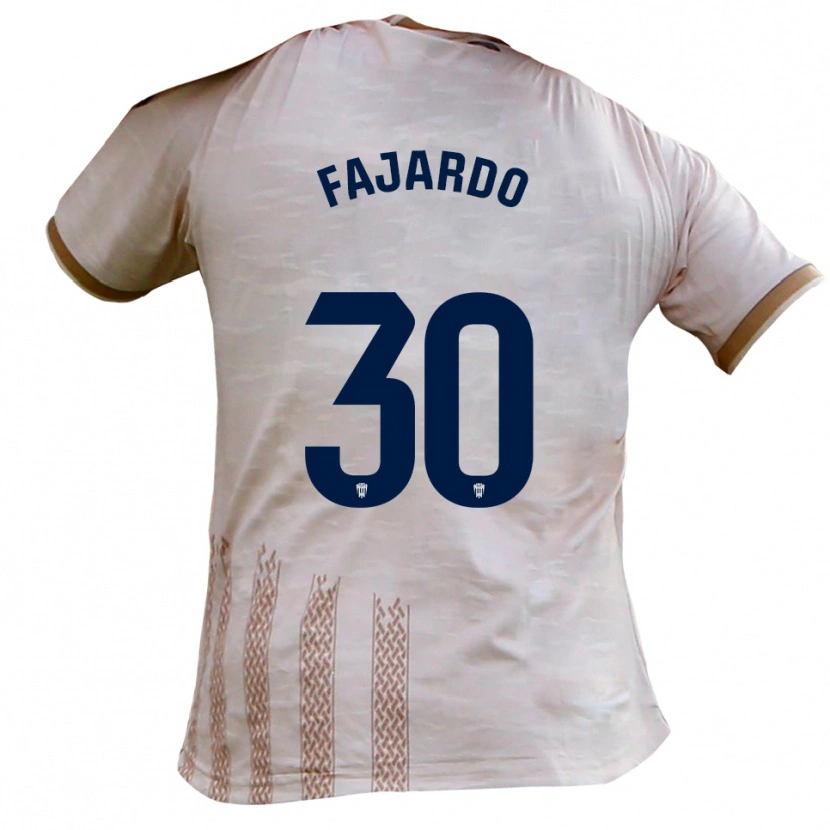 Danxen Män José Fajardo #30 Benvit Brun Bortatröja Matchtröjor 2025/26 Tröjor T-Tröja