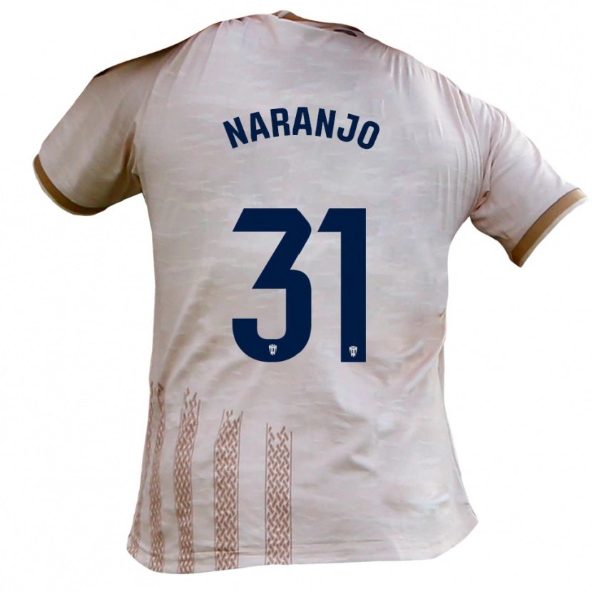 Danxen Män David Naranjo #31 Benvit Brun Bortatröja Matchtröjor 2025/26 Tröjor T-Tröja