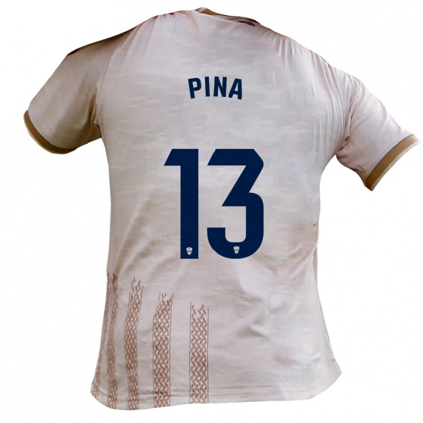 Danxen Män Antonio Pina #13 Benvit Brun Bortatröja Matchtröjor 2025/26 Tröjor T-Tröja