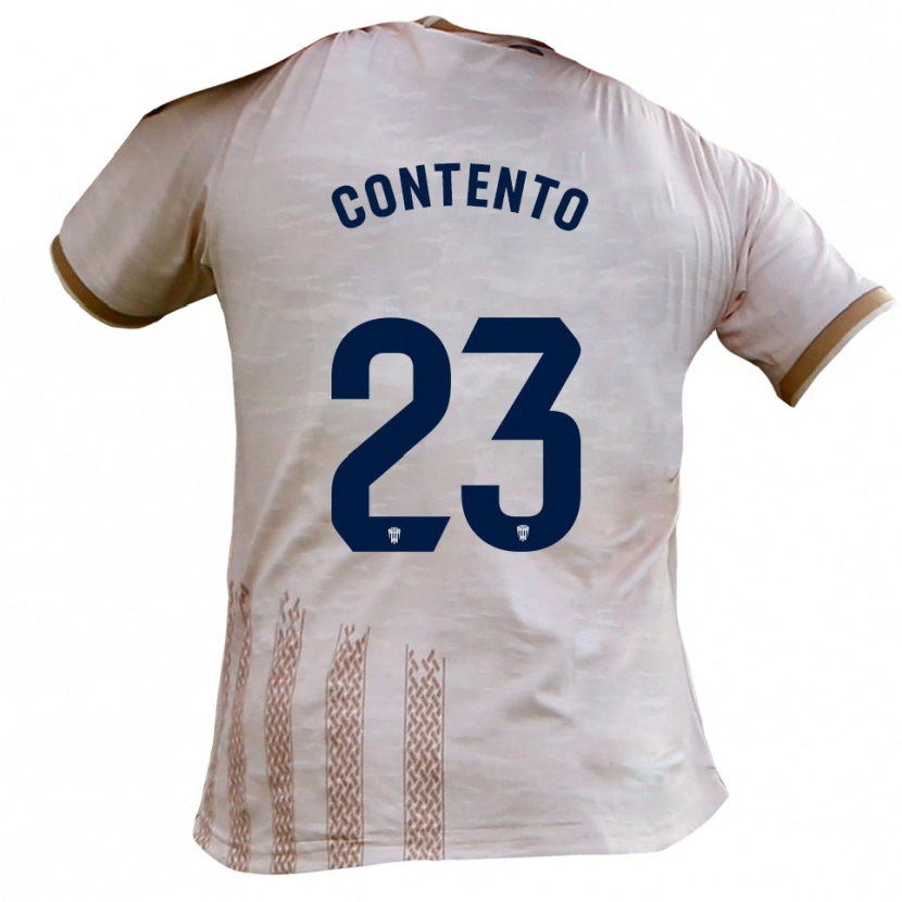 Danxen Män Mateo Contento #23 Benvit Brun Bortatröja Matchtröjor 2025/26 Tröjor T-Tröja