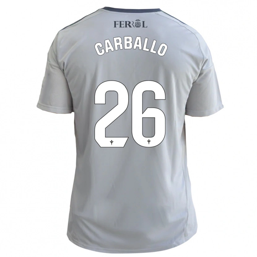 Danxen Män David Carballo #26 Grå Silver Bortatröja Matchtröjor 2025/26 Tröjor T-Tröja