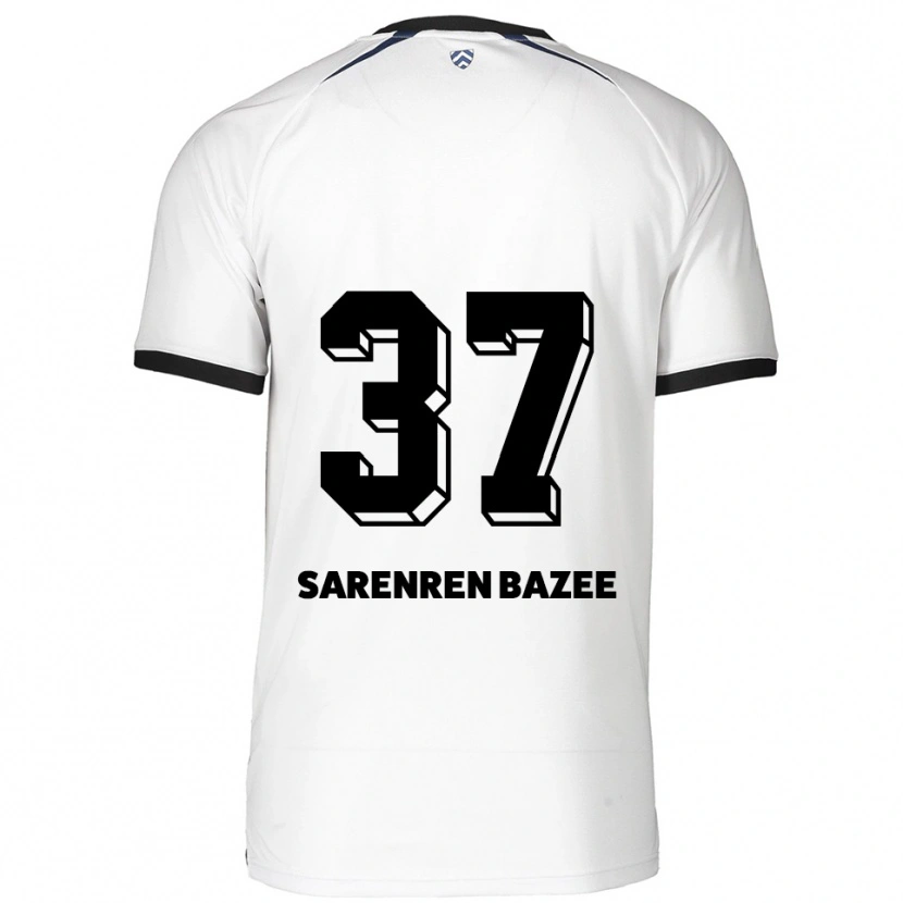 Danxen Män Noah Sarenren Bazee #37 Vit Svart Bortatröja Matchtröjor 2025/26 Tröjor T-Tröja