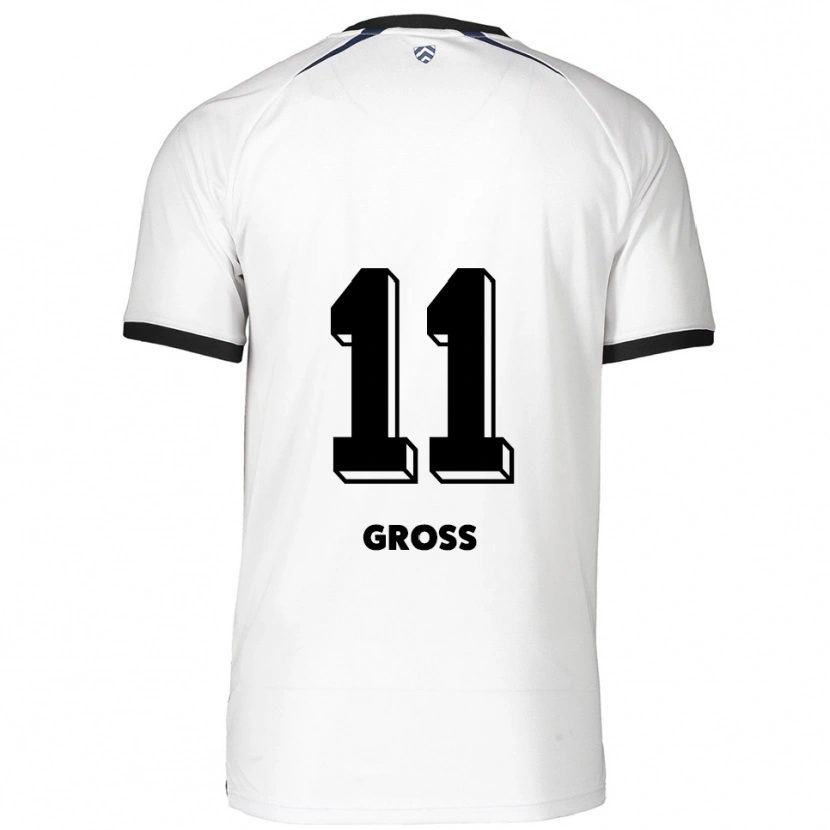 Danxen Män Danny Gross #11 Vit Svart Bortatröja Matchtröjor 2025/26 Tröjor T-Tröja