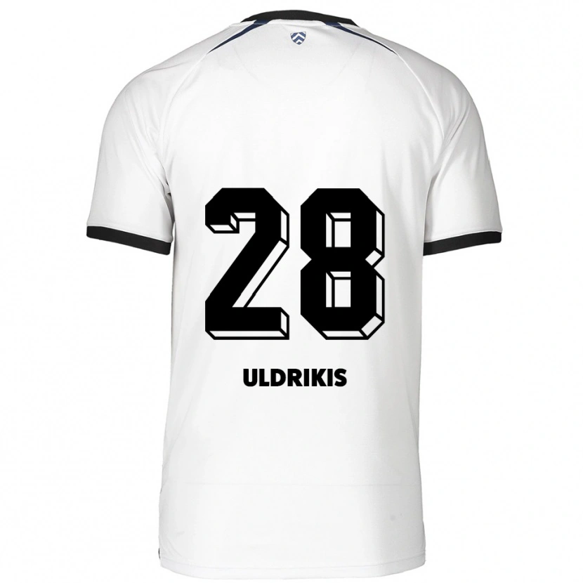 Danxen Män Roberts Uldrikis #28 Vit Svart Bortatröja Matchtröjor 2025/26 Tröjor T-Tröja