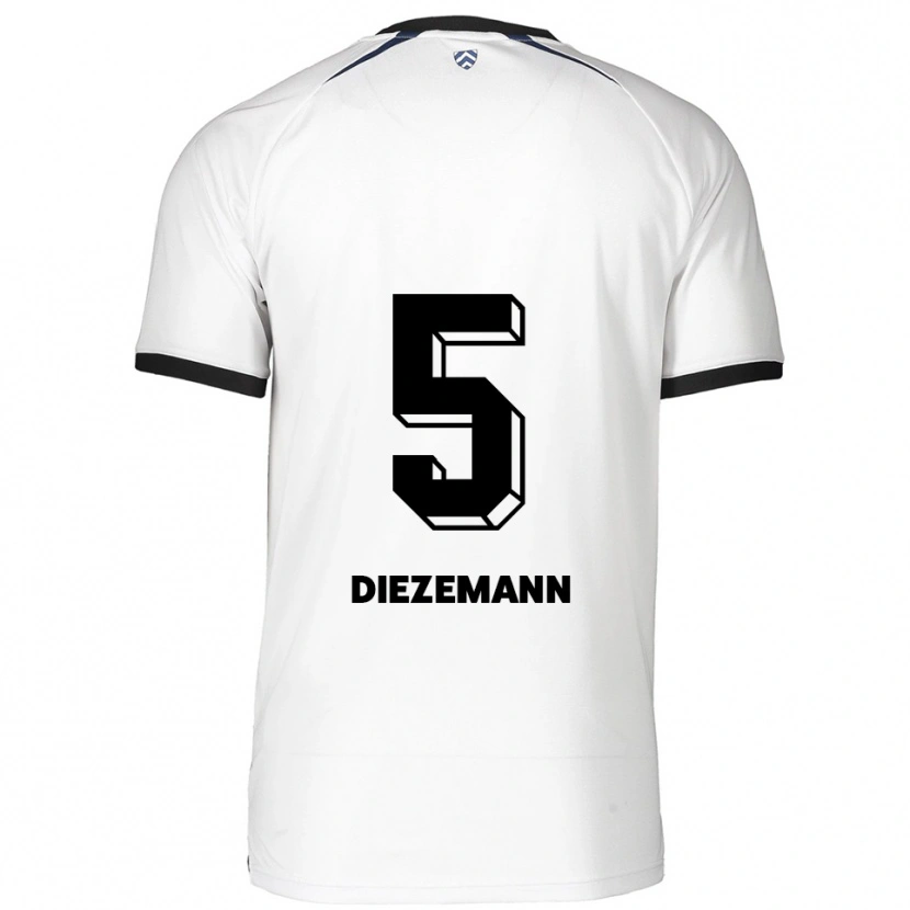 Danxen Män Yoost Diezemann #5 Vit Svart Bortatröja Matchtröjor 2025/26 Tröjor T-Tröja
