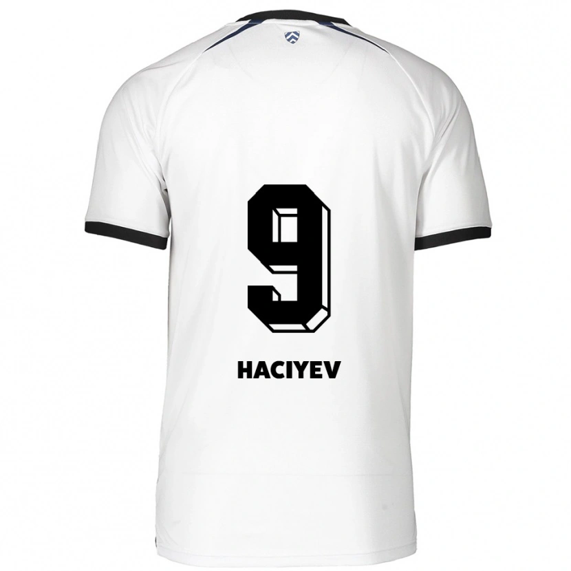 Danxen Män Ceyhun Haciyev #9 Vit Svart Bortatröja Matchtröjor 2025/26 Tröjor T-Tröja
