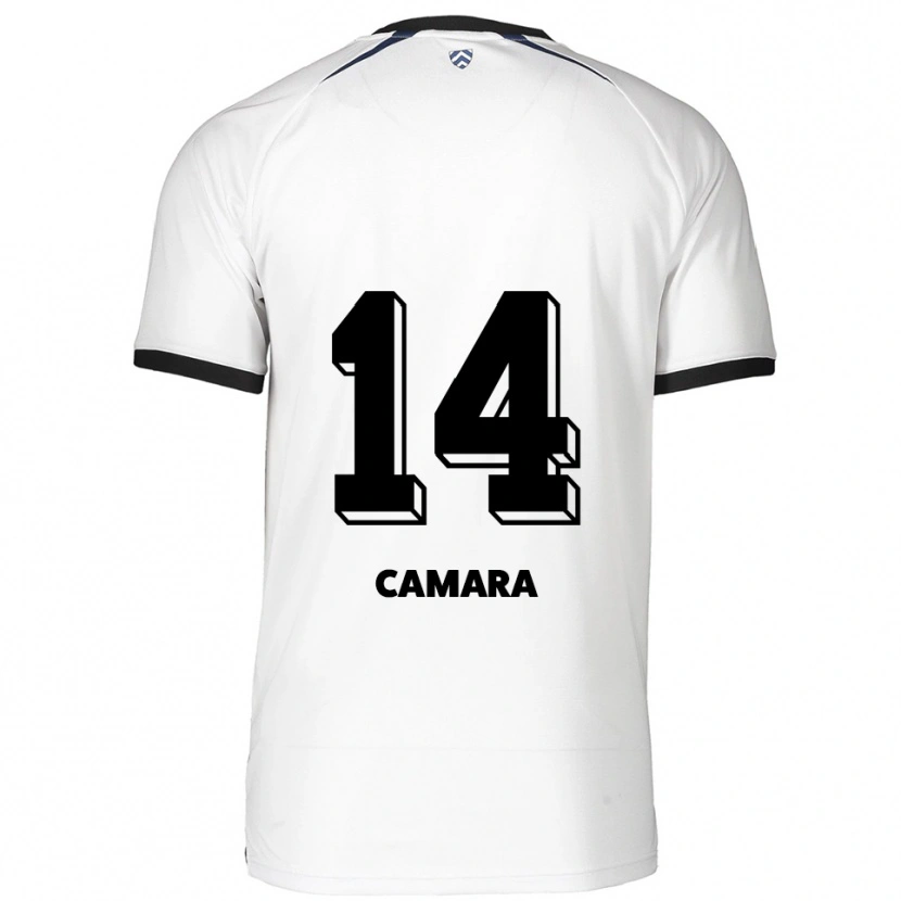 Danxen Män Fode Camara #14 Vit Svart Bortatröja Matchtröjor 2025/26 Tröjor T-Tröja