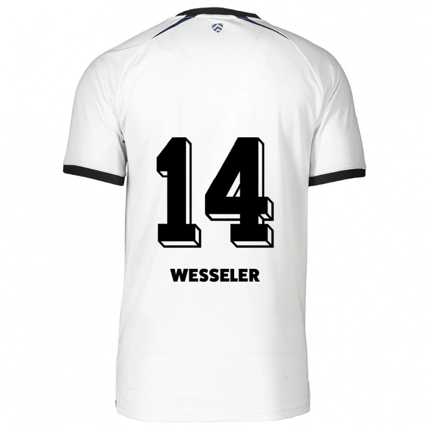 Danxen Män Anna Weßeler #14 Vit Svart Bortatröja Matchtröjor 2025/26 Tröjor T-Tröja