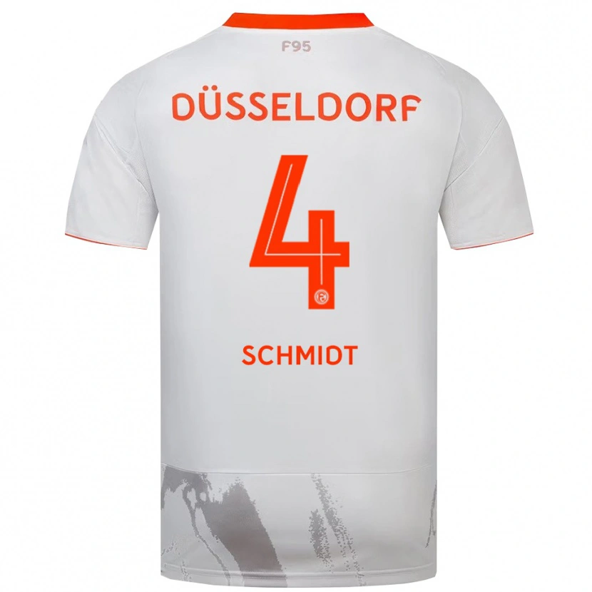 Danxen Män Kenneth Schmidt #4 Vit Orange Bortatröja Matchtröjor 2025/26 Tröjor T-Tröja