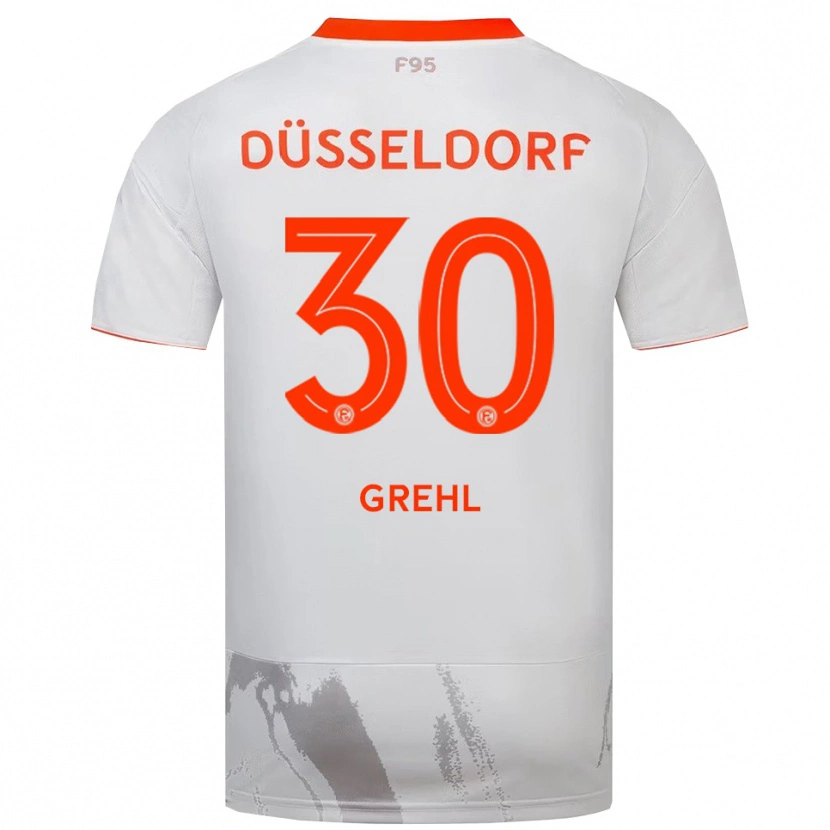 Danxen Män Dominic Grehl #30 Vit Orange Bortatröja Matchtröjor 2025/26 Tröjor T-Tröja