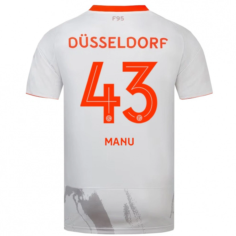 Danxen Män King Manu #43 Vit Orange Bortatröja Matchtröjor 2025/26 Tröjor T-Tröja