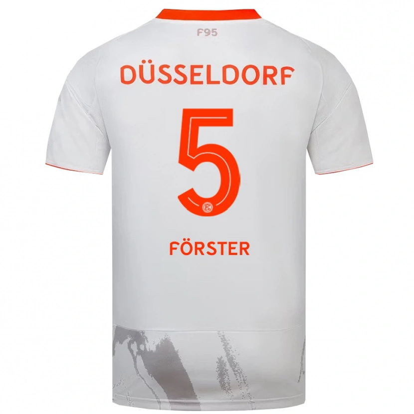 Danxen Män Noah Förster #5 Vit Orange Bortatröja Matchtröjor 2025/26 Tröjor T-Tröja