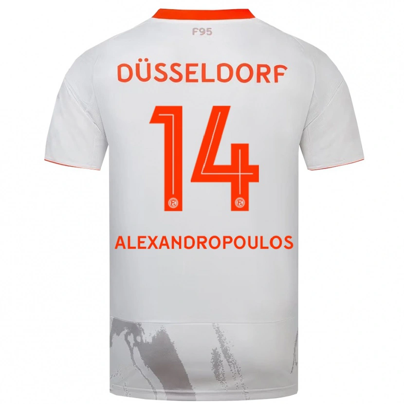 Danxen Män Sotiris Alexandropoulos #14 Vit Orange Bortatröja Matchtröjor 2025/26 Tröjor T-Tröja