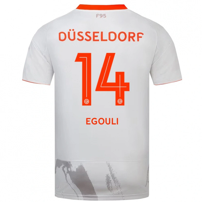 Danxen Män Noah Egouli #14 Vit Orange Bortatröja Matchtröjor 2025/26 Tröjor T-Tröja