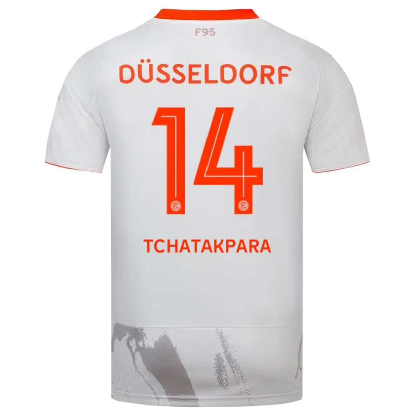 Danxen Män Adnane Tchatakpara #14 Vit Orange Bortatröja Matchtröjor 2025/26 Tröjor T-Tröja