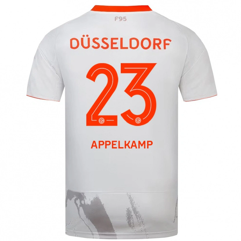 Danxen Män Shinta Appelkamp #23 Vit Orange Bortatröja Matchtröjor 2025/26 Tröjor T-Tröja
