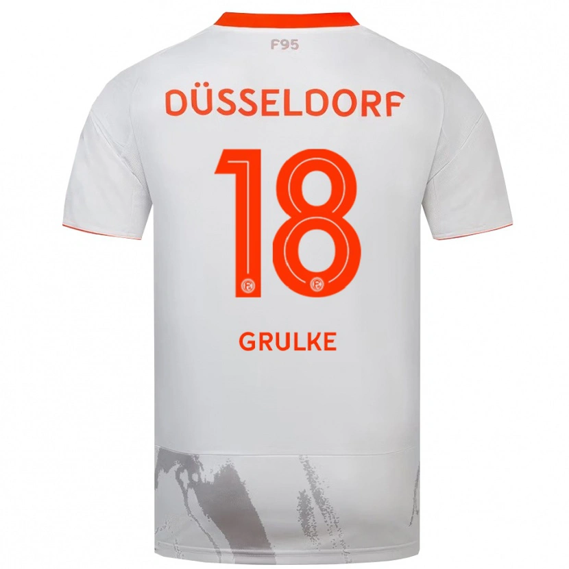 Danxen Män Tobias Grulke #18 Vit Orange Bortatröja Matchtröjor 2025/26 Tröjor T-Tröja
