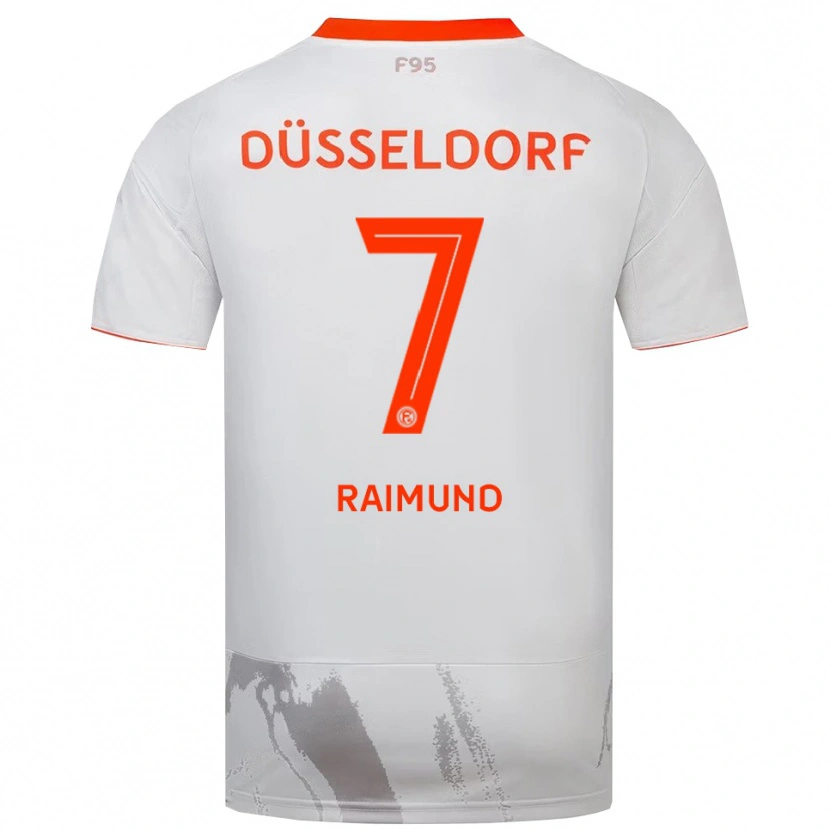 Danxen Män Luca Raimund #7 Vit Orange Bortatröja Matchtröjor 2025/26 Tröjor T-Tröja