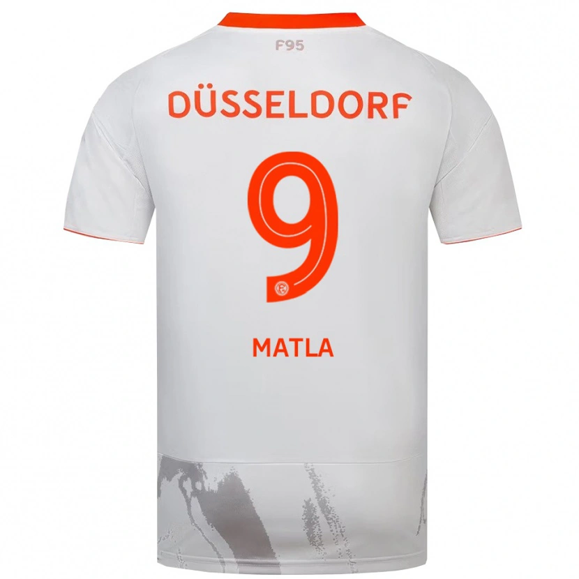 Danxen Män Lenny Matla #9 Vit Orange Bortatröja Matchtröjor 2025/26 Tröjor T-Tröja