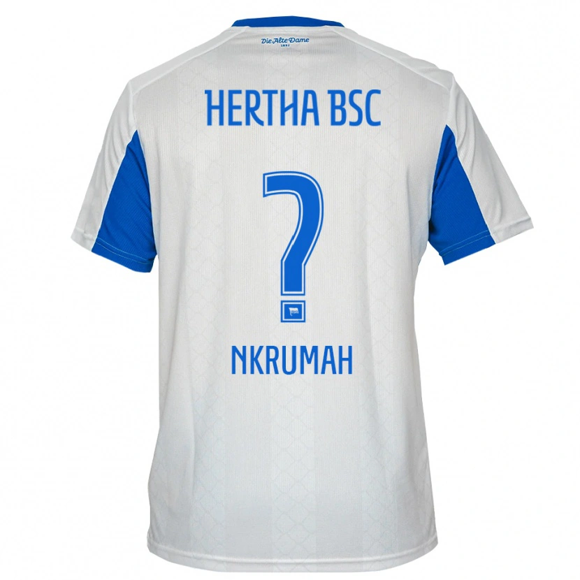 Danxen Män Jeff Nkrumah #0 Vit Blå Bortatröja Matchtröjor 2025/26 Tröjor T-Tröja