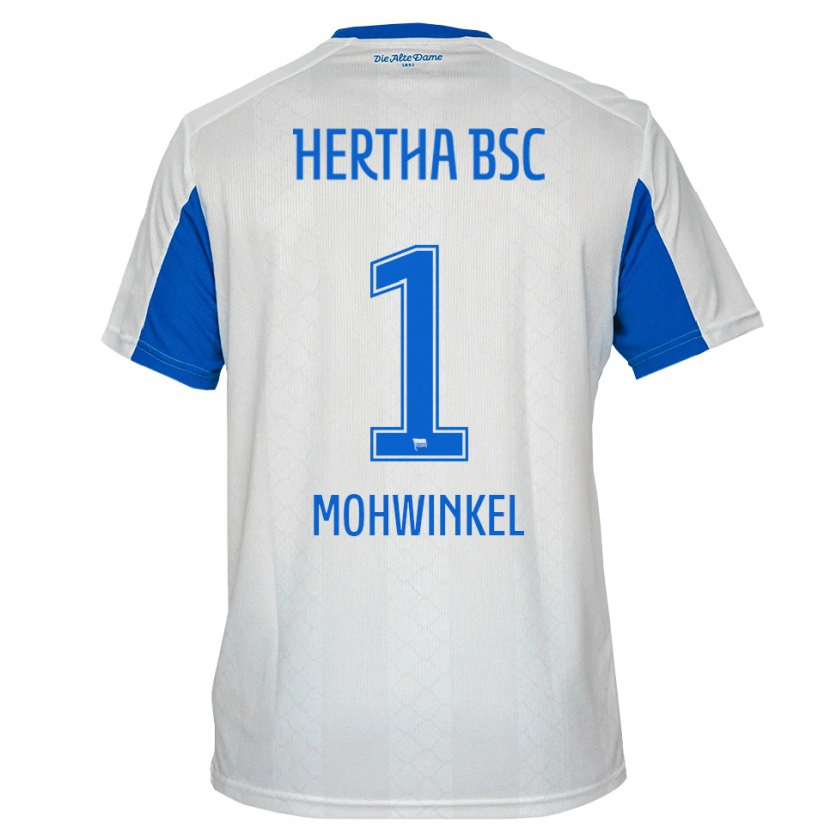 Danxen Män Maximilian Mohwinkel #1 Vit Blå Bortatröja Matchtröjor 2025/26 Tröjor T-Tröja